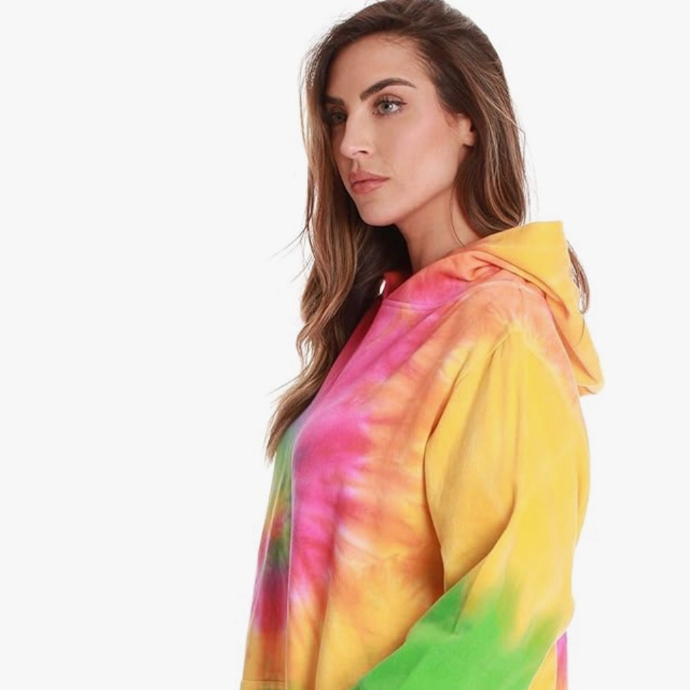 #followme Tie Dye Pullover Hoodie for Men and Women Fleece Hooded Sweatshirt